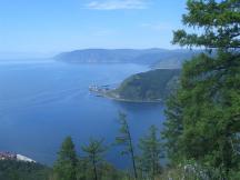 View to the mouth of the Angara River from above